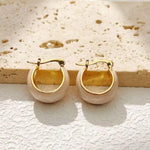 Spring Floral Basket Oil U-Shape Drop Earrings