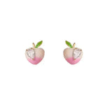 Spring Peach Daily Small Minimalist Earrings