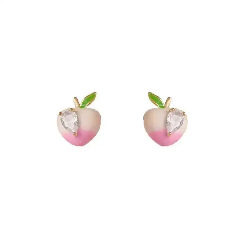 Spring Peach Daily Small Minimalist Earrings