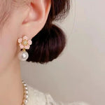 Spring Petal Pearl Earrings