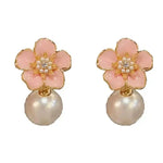 Spring Petal Pearl Earrings