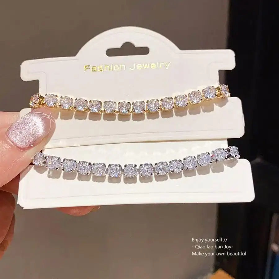 Square Chain Crystal Inlays Bracelet