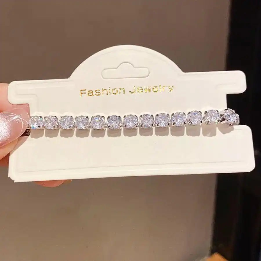 Square Chain Crystal Inlays Bracelet