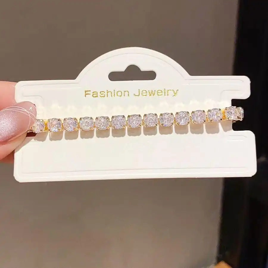 Square Chain Crystal Inlays Bracelet