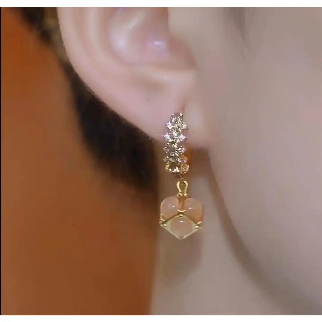 Square Crystal Stud Earrings