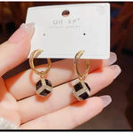 Square Metal Hoop Earrings