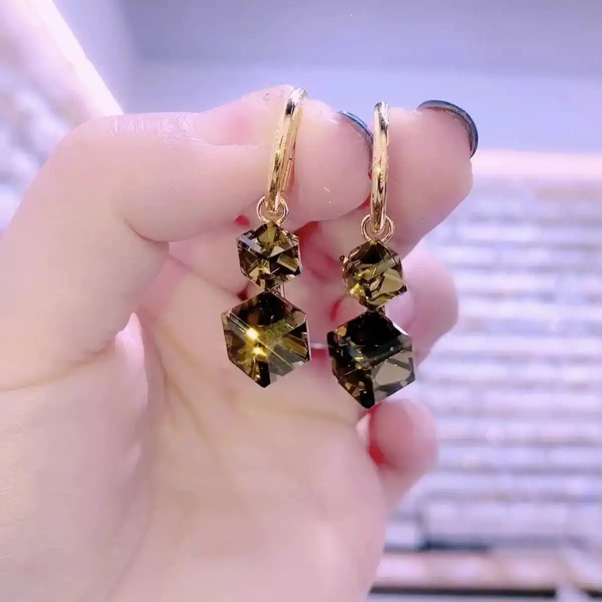 Square Sugar Two-Way Wear Ear Cuffs