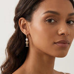 Stainless Steel Vacuum 18k Gold Hoop Earrings