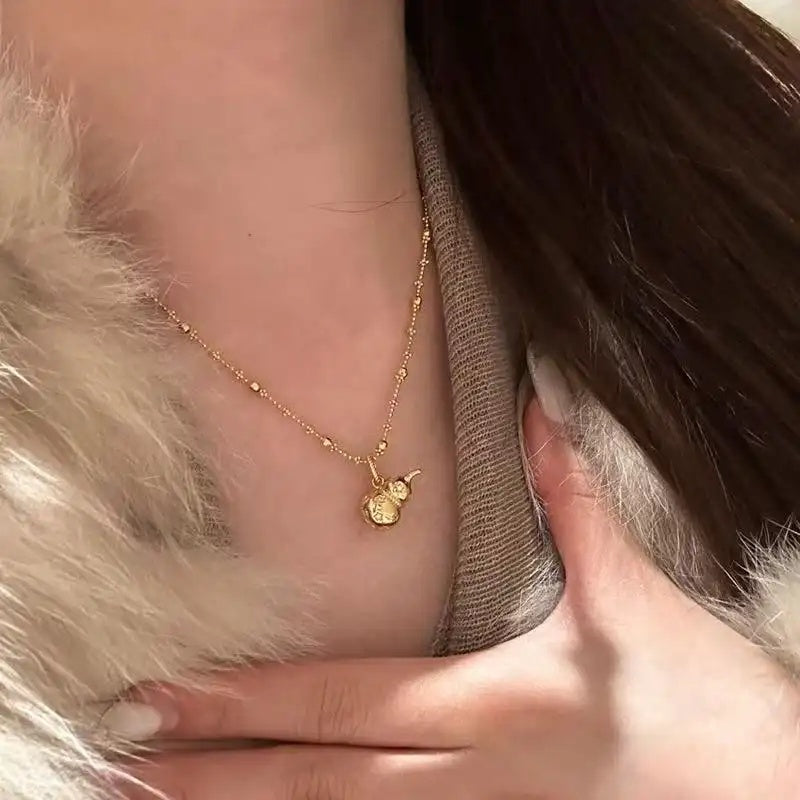 Star and Gourd Pendant Necklace