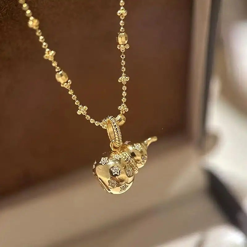 Star and Gourd Pendant Necklace