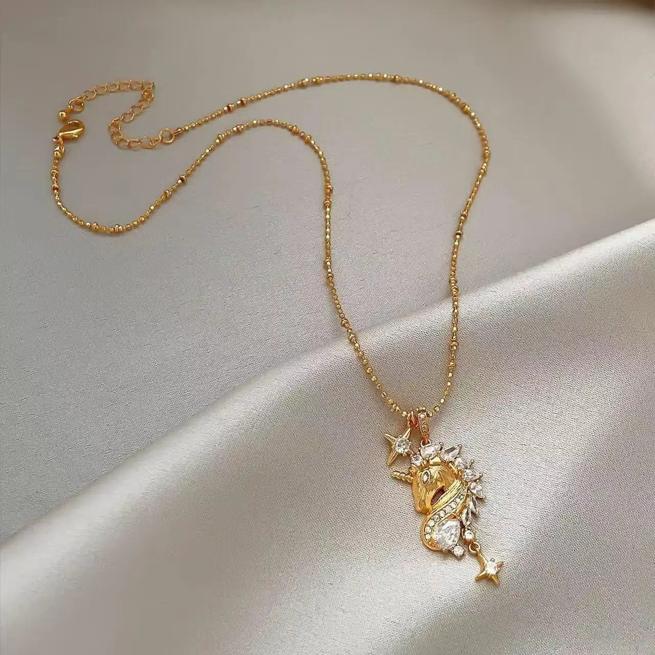 Star Crystal Pony Chinese Retro Necklace