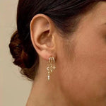 Star Moon Irregular Tassel Appearance Drop Earrings