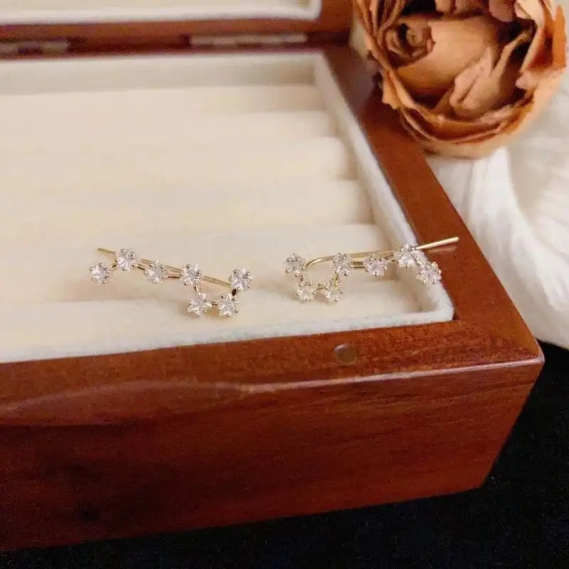 Star Row Crystal Earrings