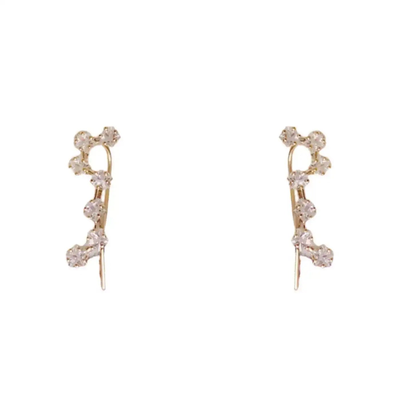 Star Row Crystal Earrings
