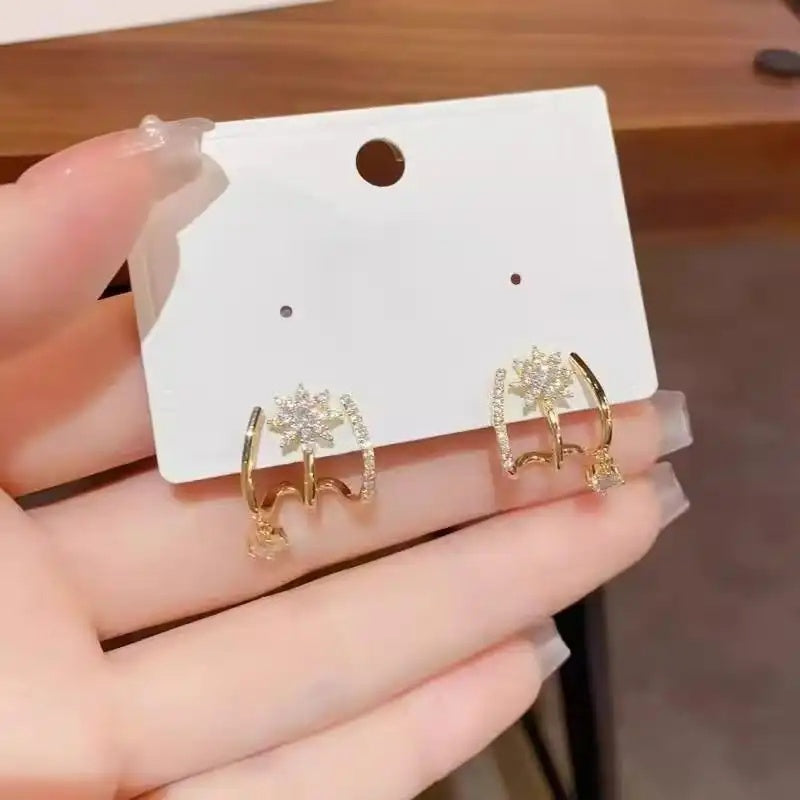 Star Row Earrings