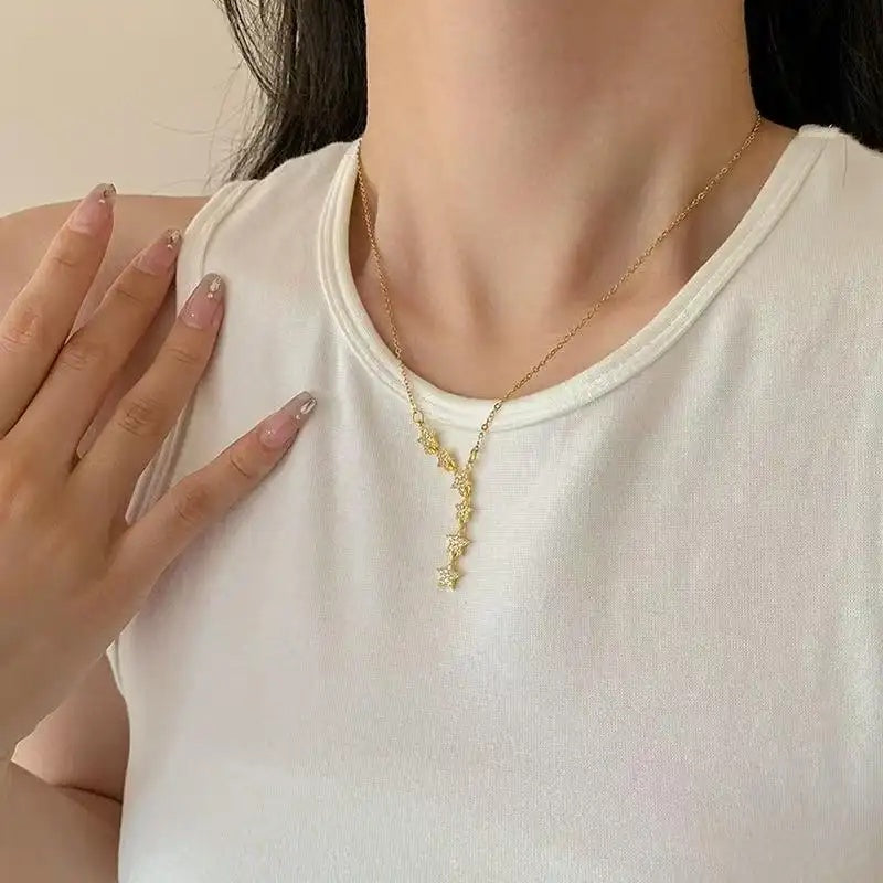 Starburst Tassel Star Necklace