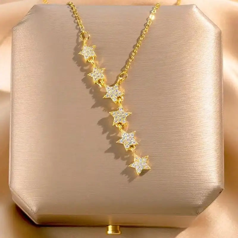 Starburst Tassel Star Necklace