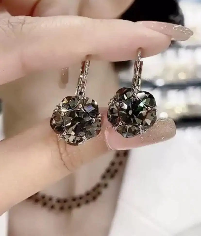 Starfall Gray Diamond Clip-On Earrings