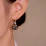 Starfall Gray Diamond Clip-On Earrings