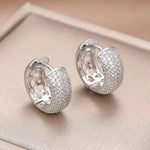 Starry Sky Hollow Out Clip-On Hoop Earrings