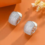 Starry Sky Hollow Out Clip-On Hoop Earrings