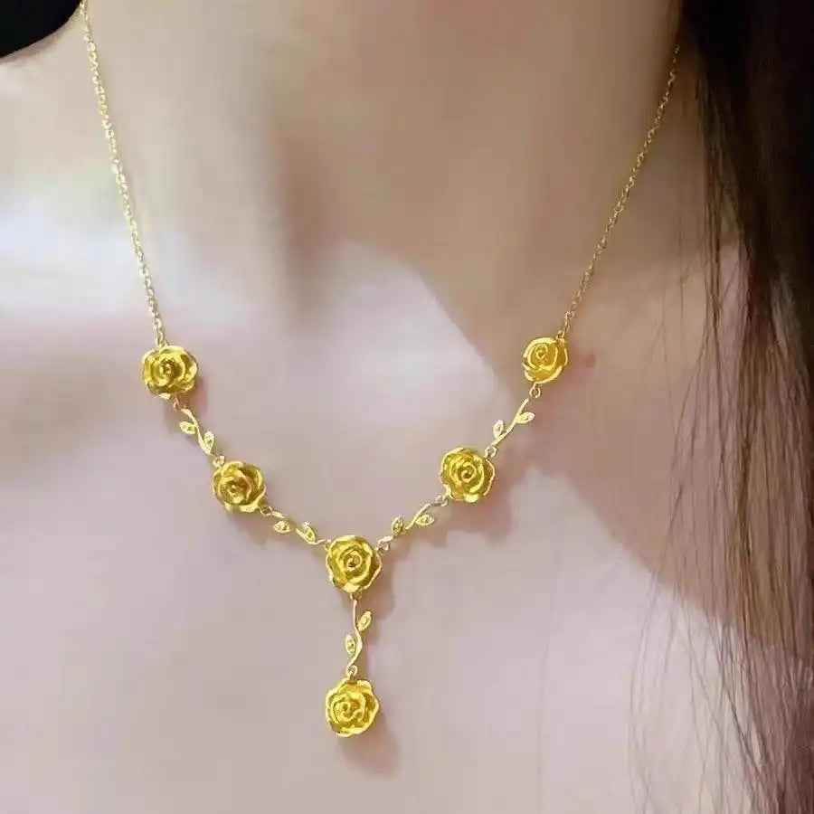 Store Branch Rose Necklace