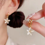 Summer Cat Eye Flower Earrings