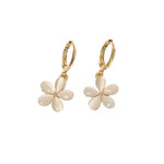 Summer Cat Eye Flower Earrings