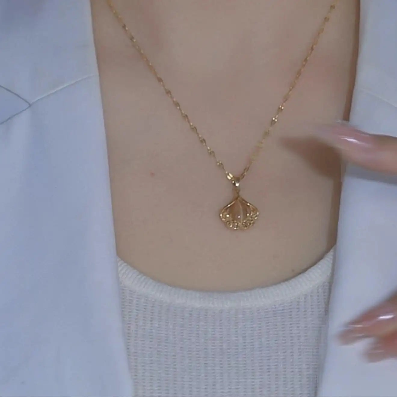 Summer Ginkgo Leaf Necklace