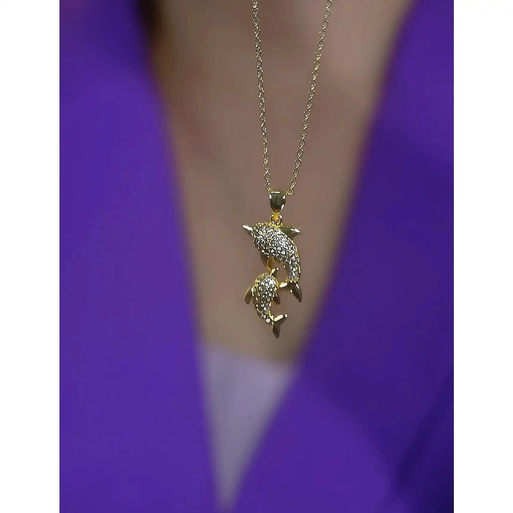 Summer Ocean Series Dolphin Pisces Necklace