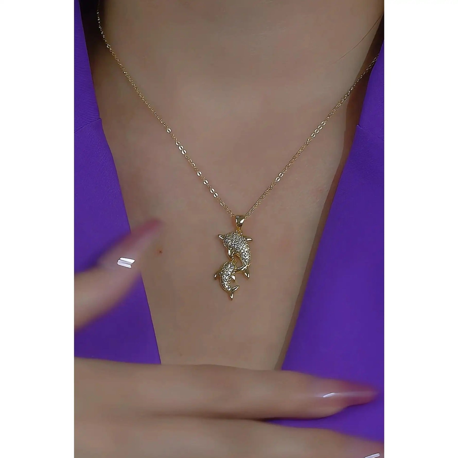 Summer Ocean Series Dolphin Pisces Necklace