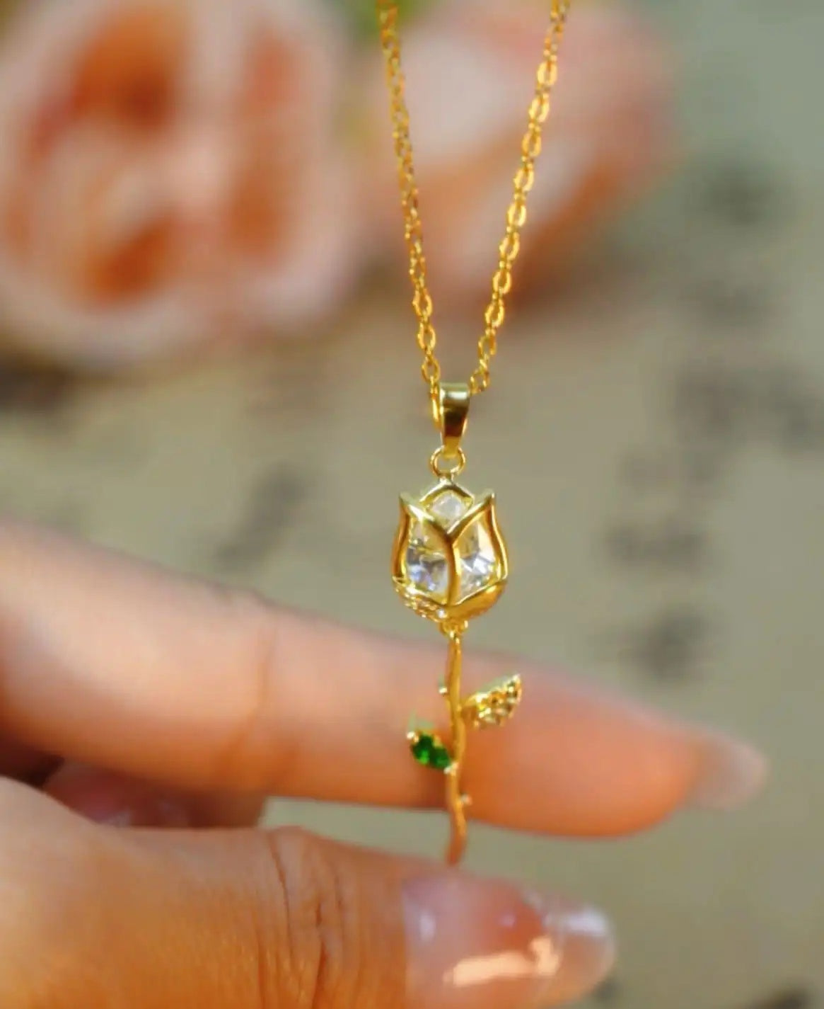 Summer Romantic Tulip Gorgeous Accessory Necklace