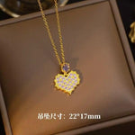 Sunflower Crystal Flower Pendant Necklace
