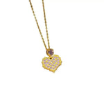 Sunflower Crystal Flower Pendant Necklace