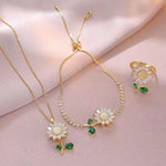 Sunflower Ins Crystal Minimalist Japanese Jewelry Set