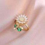 Sunflower Ins Crystal Minimalist Japanese Jewelry Set