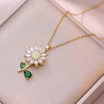 Sunflower Ins Crystal Minimalist Japanese Jewelry Set
