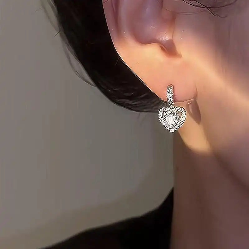 Synthetic Crystal Drop Earrings
