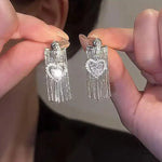 Synthetic Crystal Drop Earrings