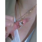 Tassel Crystal Butterfly Necklace