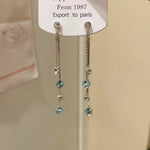 Tassel Long Crystal Vacation Drop Earrings