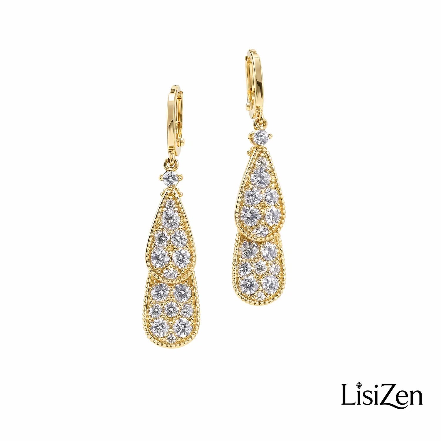 Teardrop Clip-On Drop Earrings