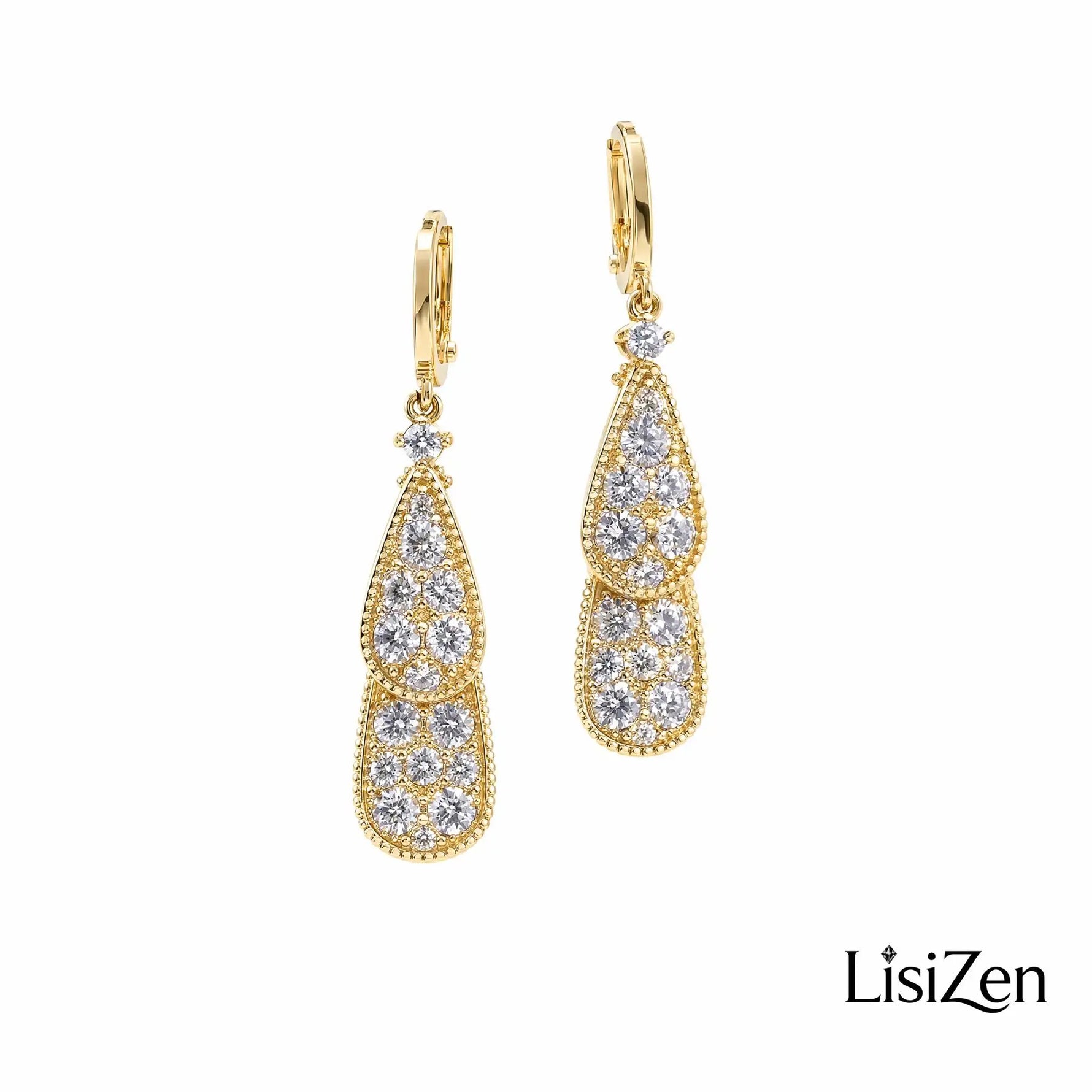 Teardrop Clip-On Drop Earrings