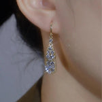 Teardrop Clip-On Drop Earrings