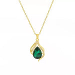 Teardrop Crystal Pendant Necklace