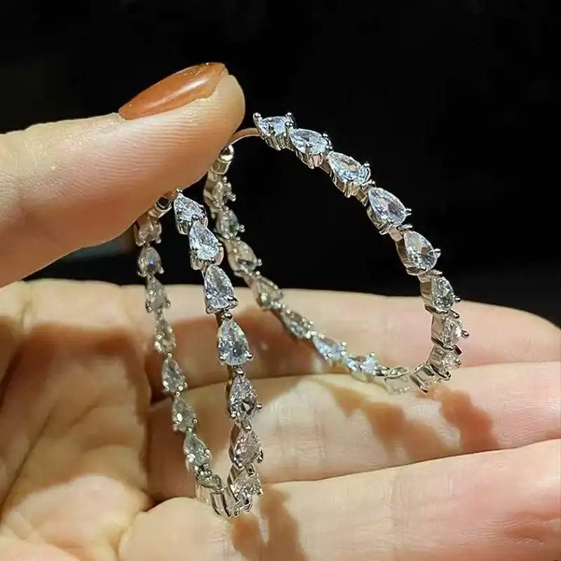 Teardrop Large Drop Earrings