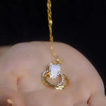 Three- Crystal Ring