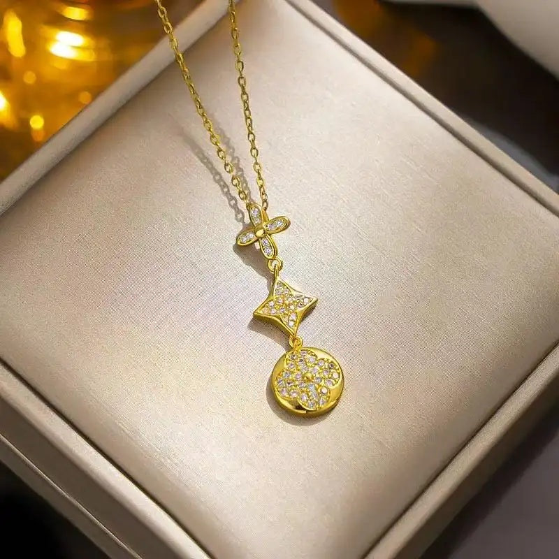 Three Flower Necklace