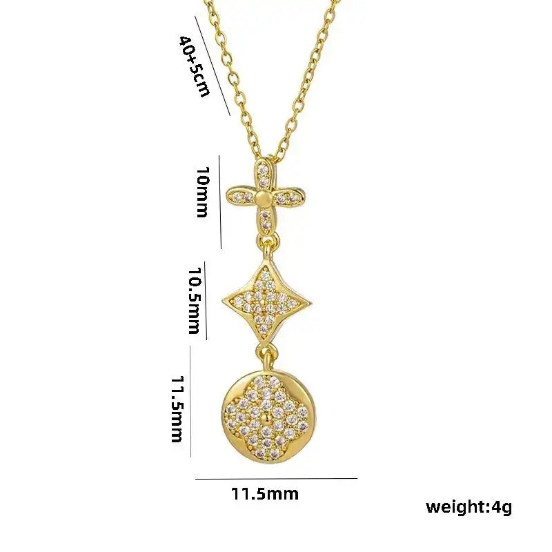 Three Flower Necklace