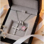 Tiktok Viral Planet Heart Cross Necklace